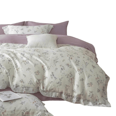 Bộ Ga Gối 3 món Lụa Tencel 60s Họa Tiết