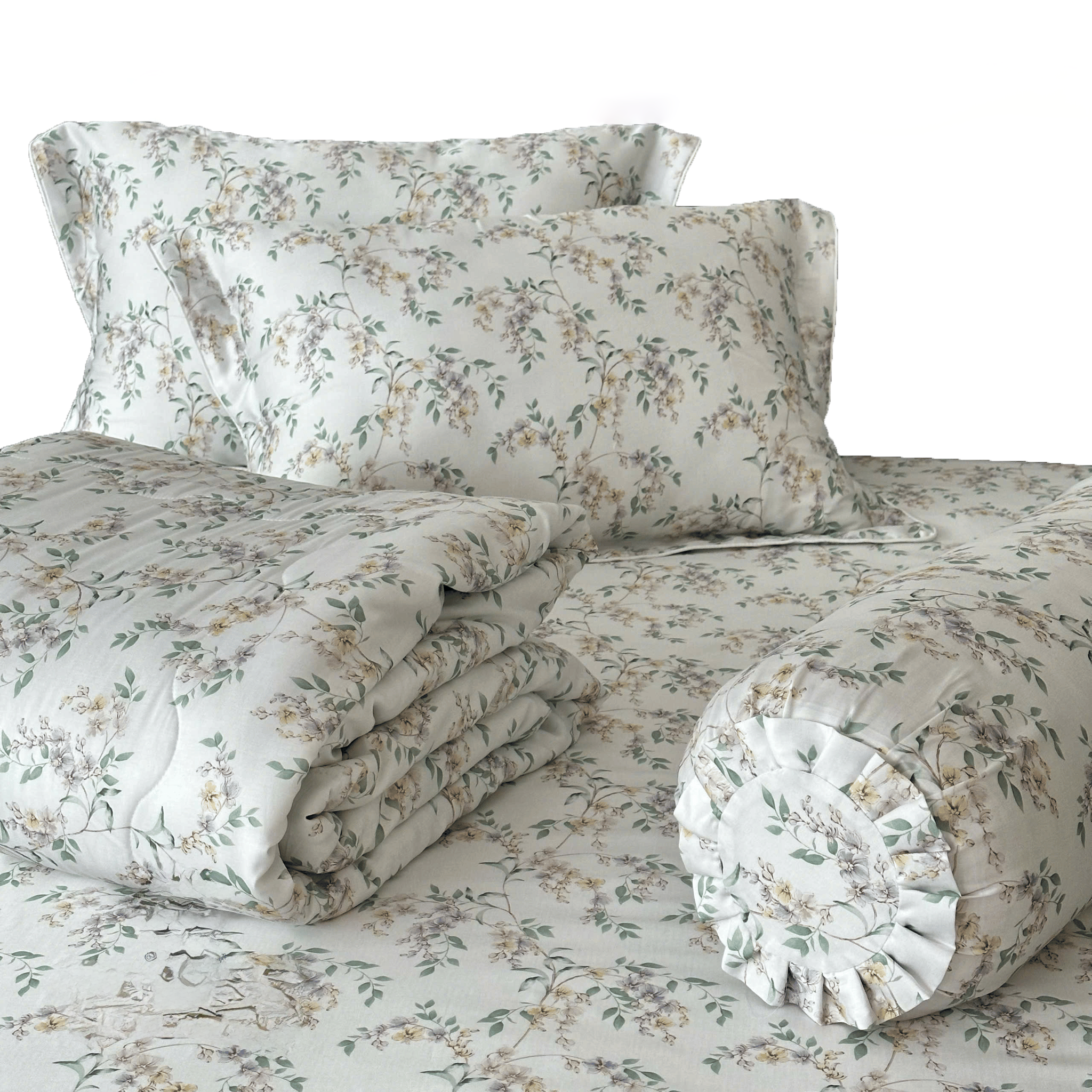 Bộ Ga Gối 3 món Lụa Tencel 60s Họa Tiết