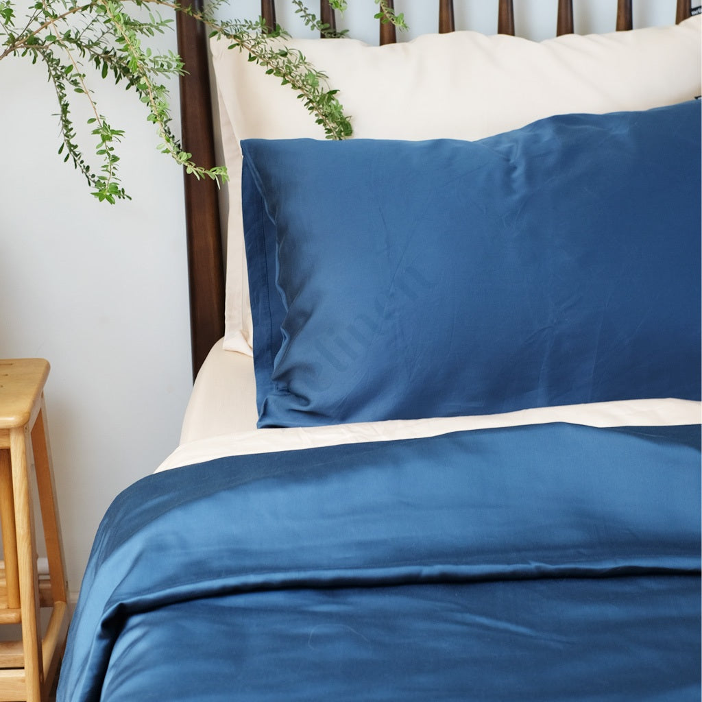 Vỏ Chăn Cotton Satin Màu Trơn