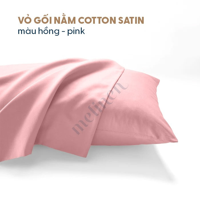 Vỏ Gối Cotton Satin Màu Trơn