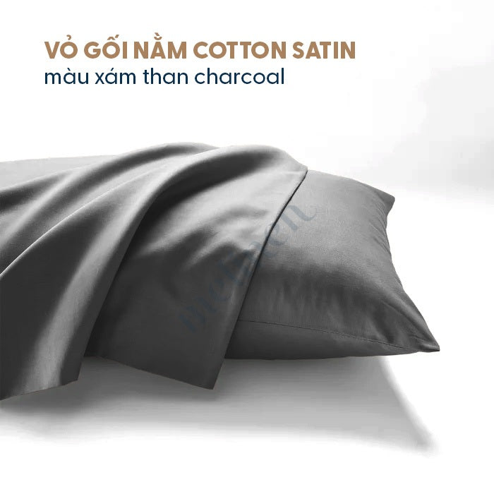 Vỏ Gối Cotton Satin Màu Trơn