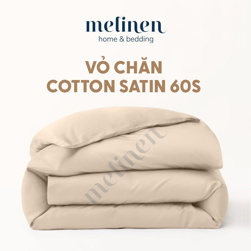 Vỏ Chăn Cotton Satin Màu Trơn