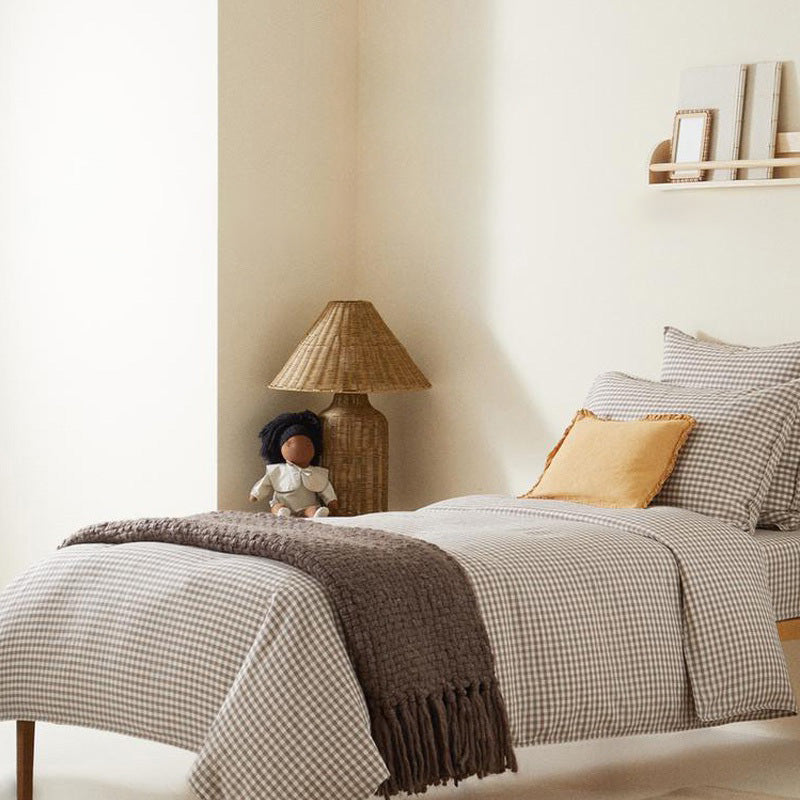 Ga Giường Cotton Washed Bo Thun
