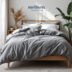Bộ Ga Gối 3 món Cotton Satin Màu Trơn